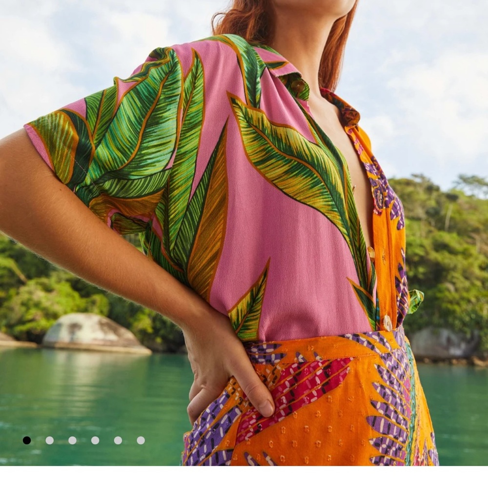 EUC Farm Rio button down size M